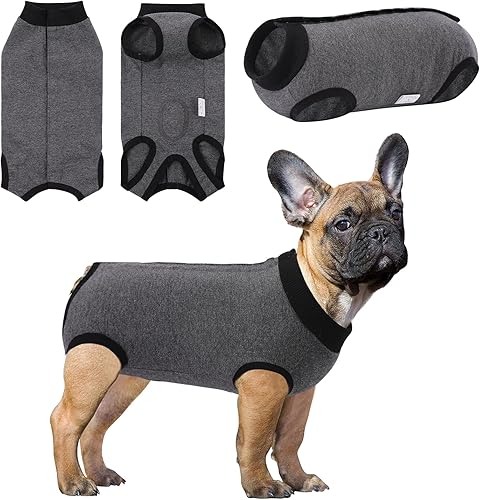Miniatura 76 de SAWMONG Traje de recuperación para perros, traje de recuperación para perros después de la cirugía, traje quirúrgico de esterilización para perros