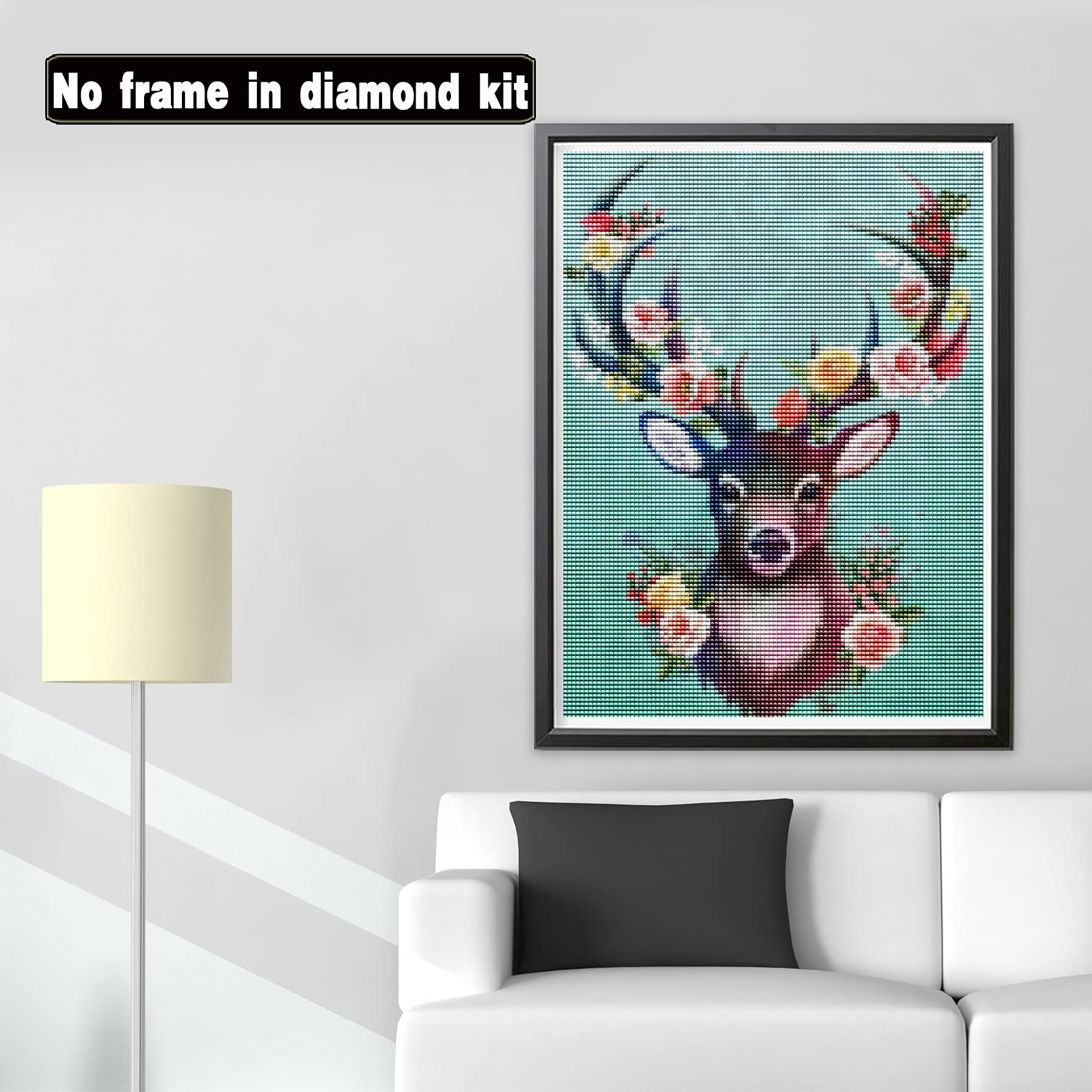 30X40Cm 5D Diamond Painting Strass Complet Rond Animaux Anime, Peintures De Diamants Broderie