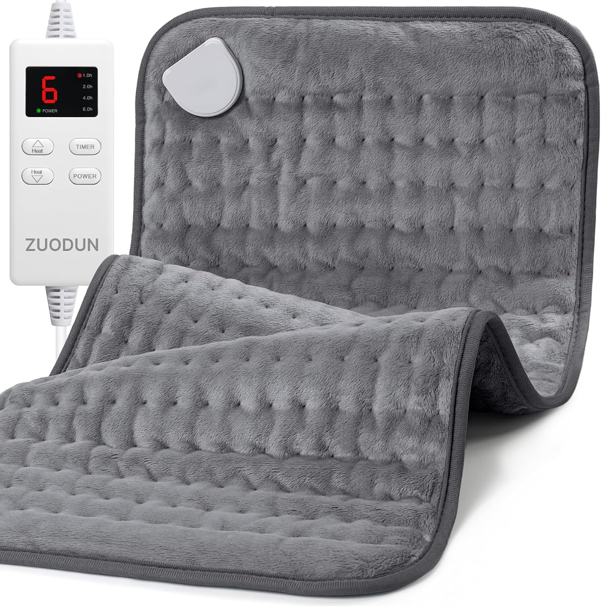 Almohadilla térmica para aliviar el dolor de espalda, cuello y hombros, almohadilla térmica eléctrica con 6 niveles de calor, opción de calor húmedo, apagado automático, regalo de cumpleaños de Navidad para mujeres, hombres, mamá, papá, abuela, regalo para ella