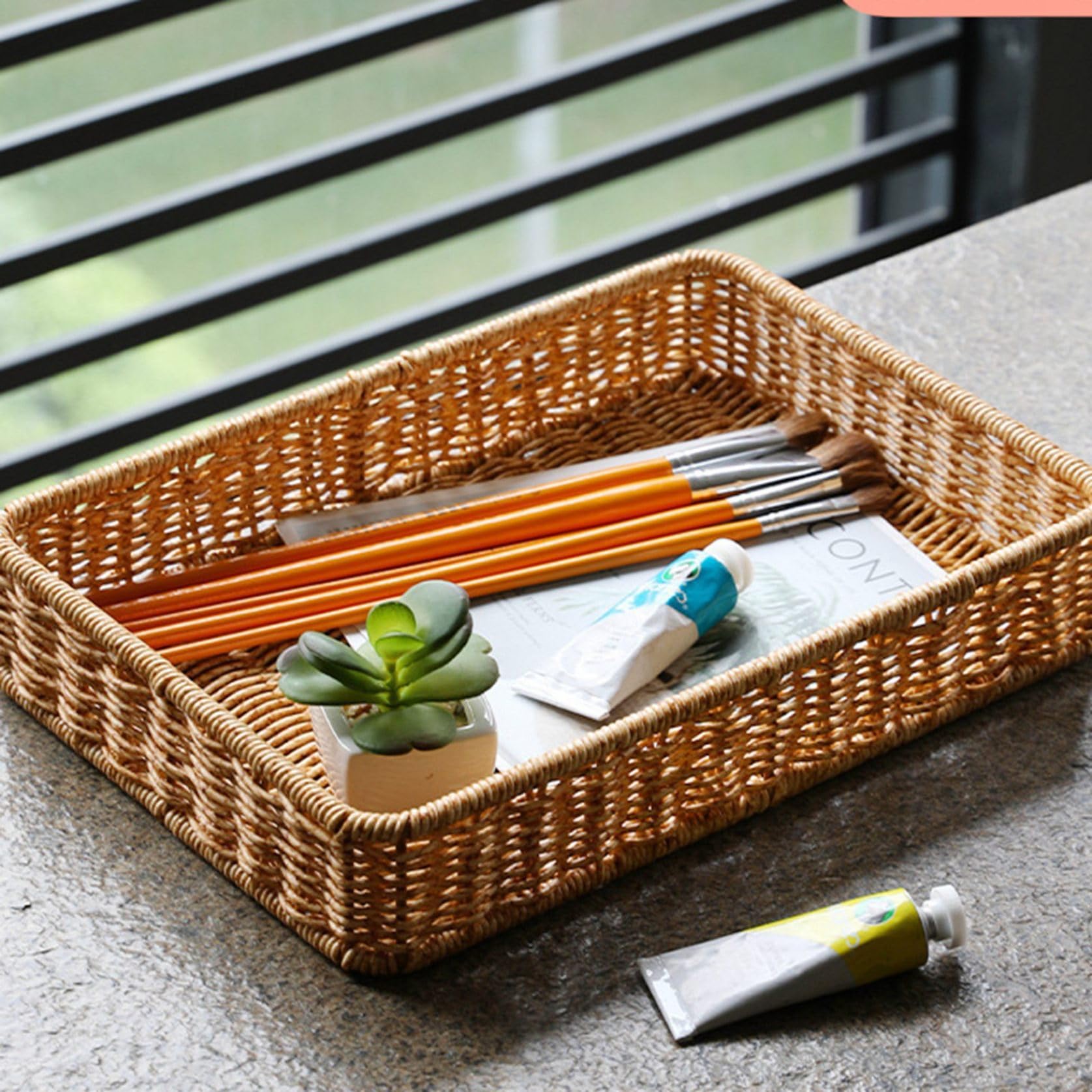 5枚セット】籠 トレイ パン籠 籐かご バスケット 5枚セット】籠