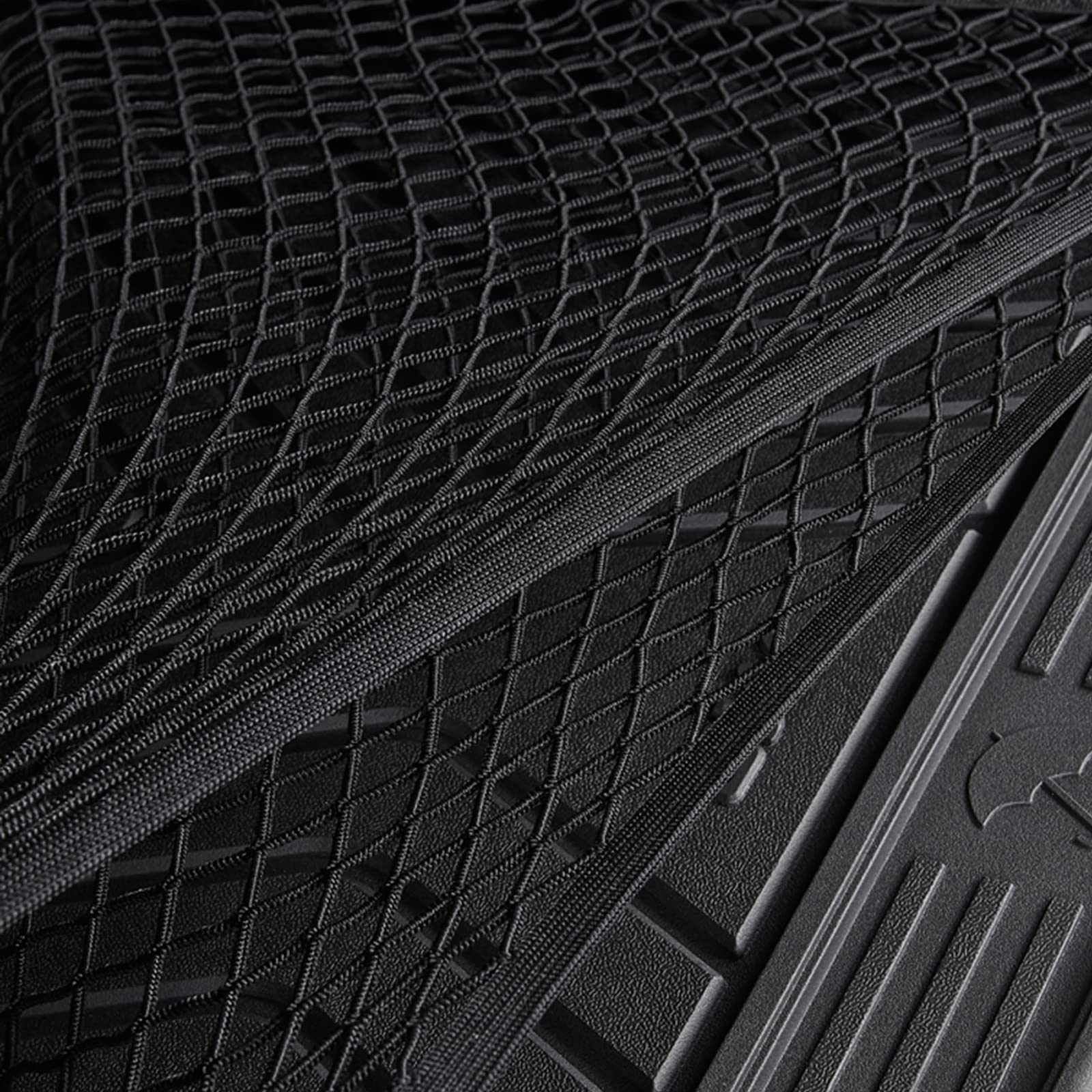 Rete portaoggetti regolabile, resistente, elastica, organizer per camion, auto, furgoni, SUV, design a doppio strato, 80 x 50 cm, ideale per interni auto e bagagliaio