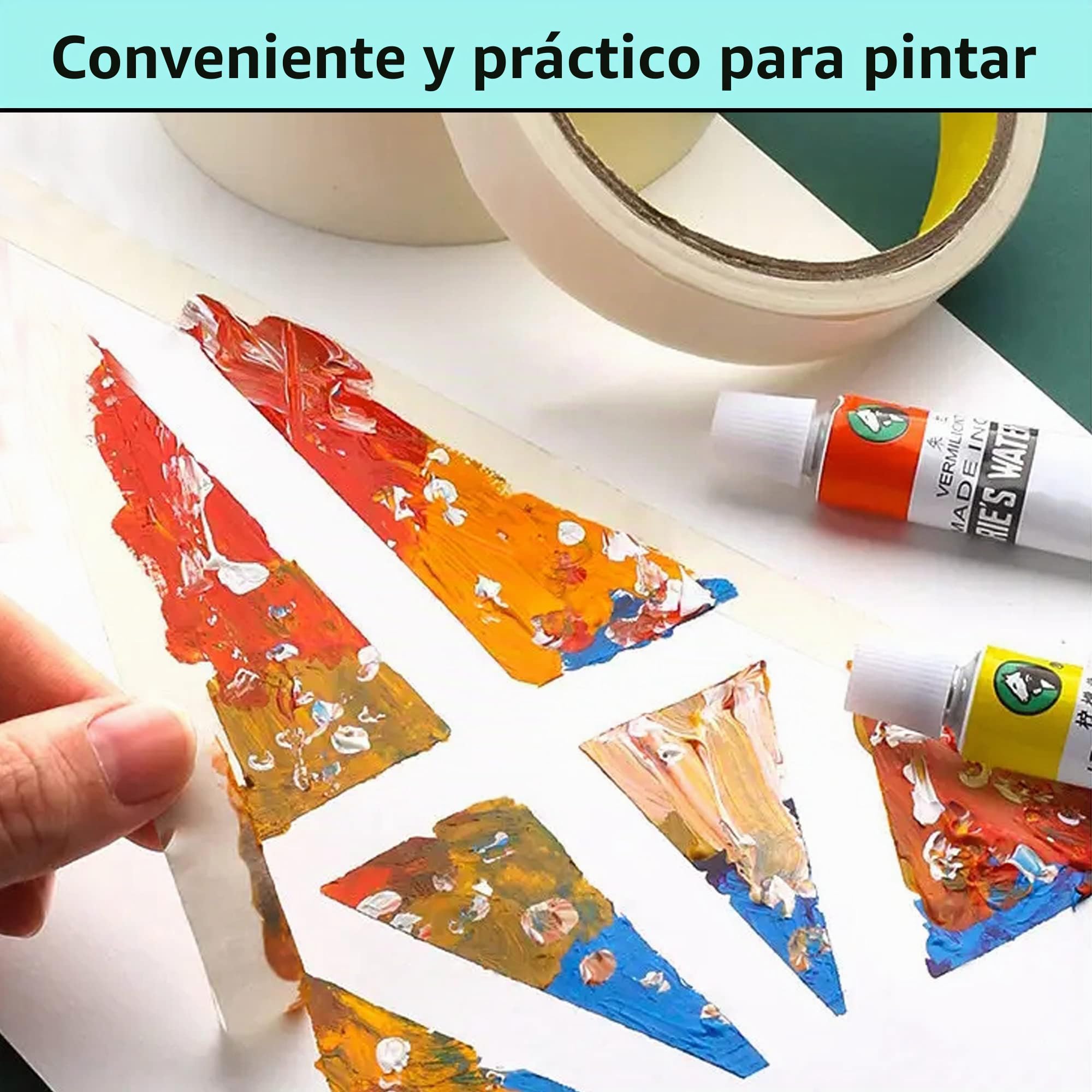 DHER Pintar Cinta De Papel Pintar Cinta De Enmascarar Cinta Masking 2 Piezas De Cinta Adhesiva De Papel De Enmascarar 2cm * 20 M ProteccióN Arte Estudiantes Cinta De Pintura De Alta Viscosidad (2cm)