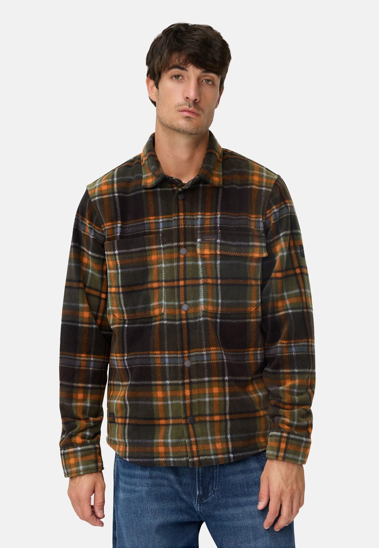 camel active Herren Overshirt mit Seitentaschen