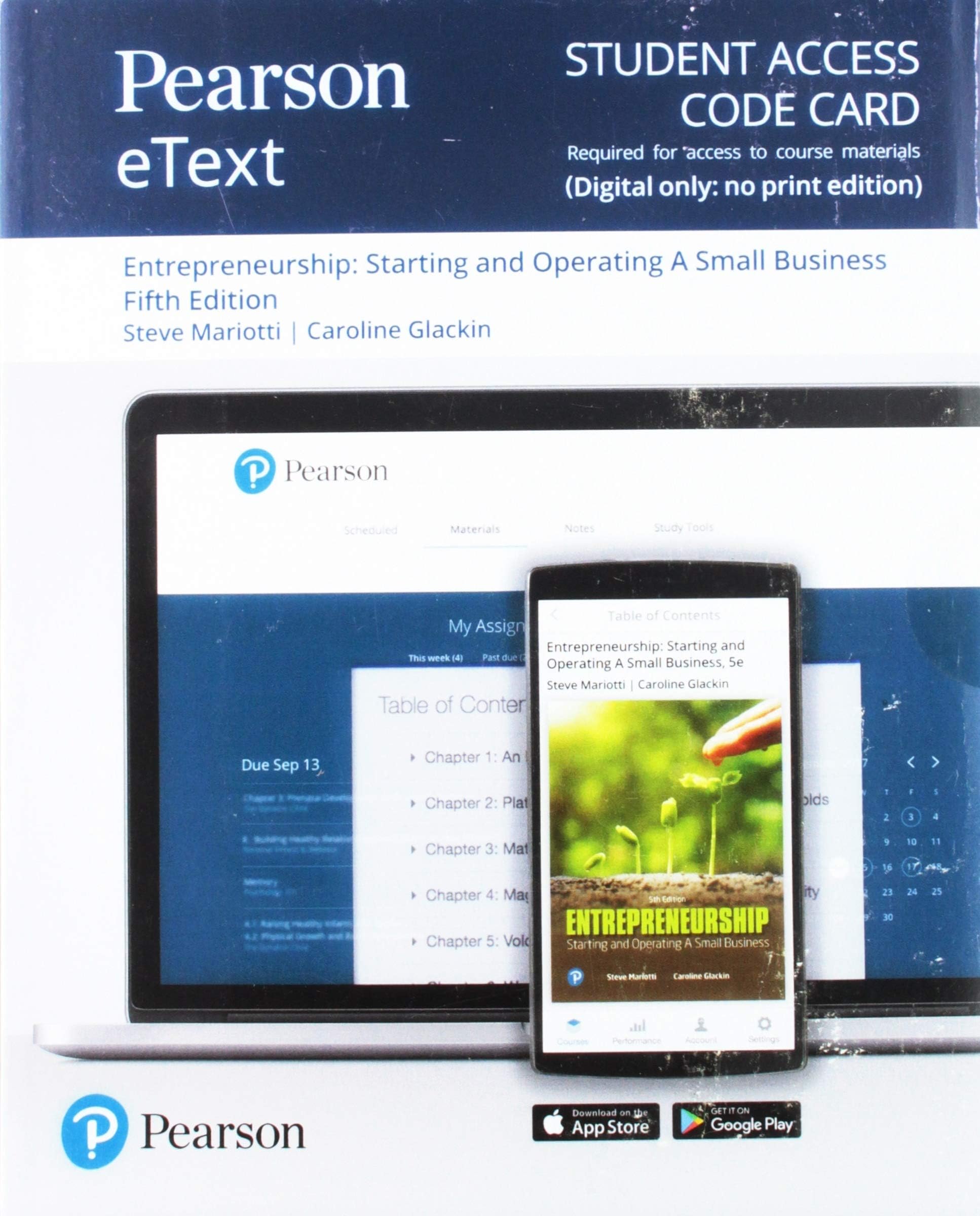 Pearson Etext Entrepreneurship: Starting and Operating a Small Business -- Access Card