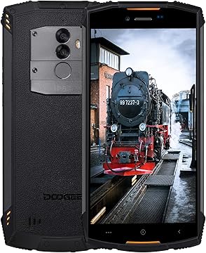 Rugged Smartphone DOOGEE S55 Mobile Phone Unlocked 5 5 inches HD Screen 5500mAh Battrey 4GB 64GB 13MP Dual Camera IP68 Waterproof 4G Dual SIM Android 8 0 Fingerprint Face ID Orange