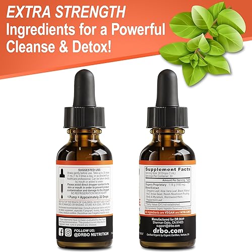 Miniatura 9 de Candi Cleanse Suplemento de apoyo en gotas  Aceite de orégano orgánico gotas líquido y ajenjo de nogal negro  Complejo de equilibrio de