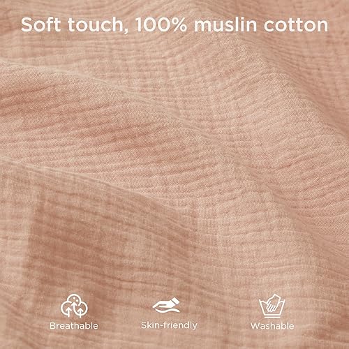 Miniatura 2 de UBBCARE Sábanas de muselina para cuna, para niños y niñas, 28 x 52 pulgadas, de algodón, para colchones estándar para cuna y niños pequeños, sábanas