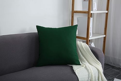 Miniatura 7 de TangDepot - Funda de almohada hecha a mano 100% lona de algodón, Verde Oscuro