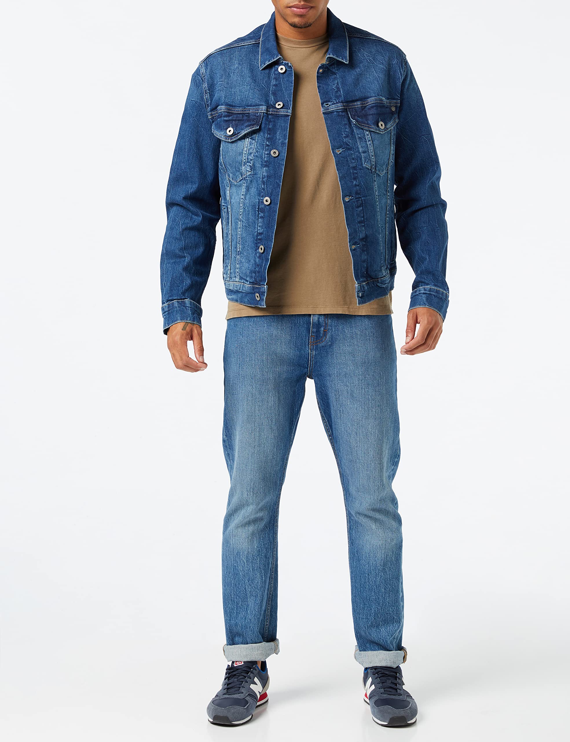 Pepe Jeans Hombre Chaqueta vaquera, Azul (Denim-HP2), L Hombre