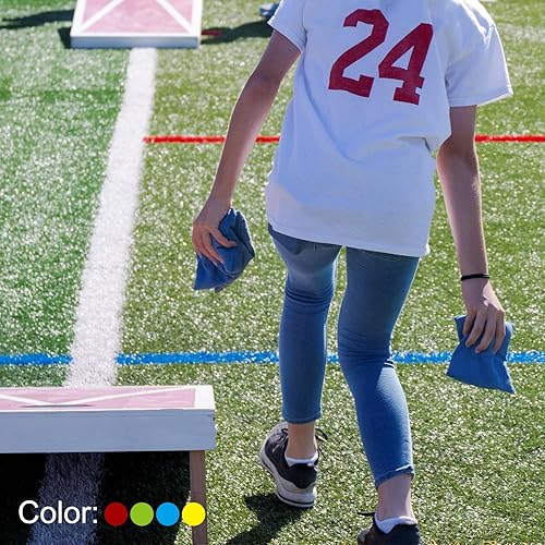 Miniatura 5 de PATIKIL Bolsas de frijoles de cornhole, sacos de arena de lona para carnaval, patio al aire libre, fiesta, juego de lanzamiento de mano