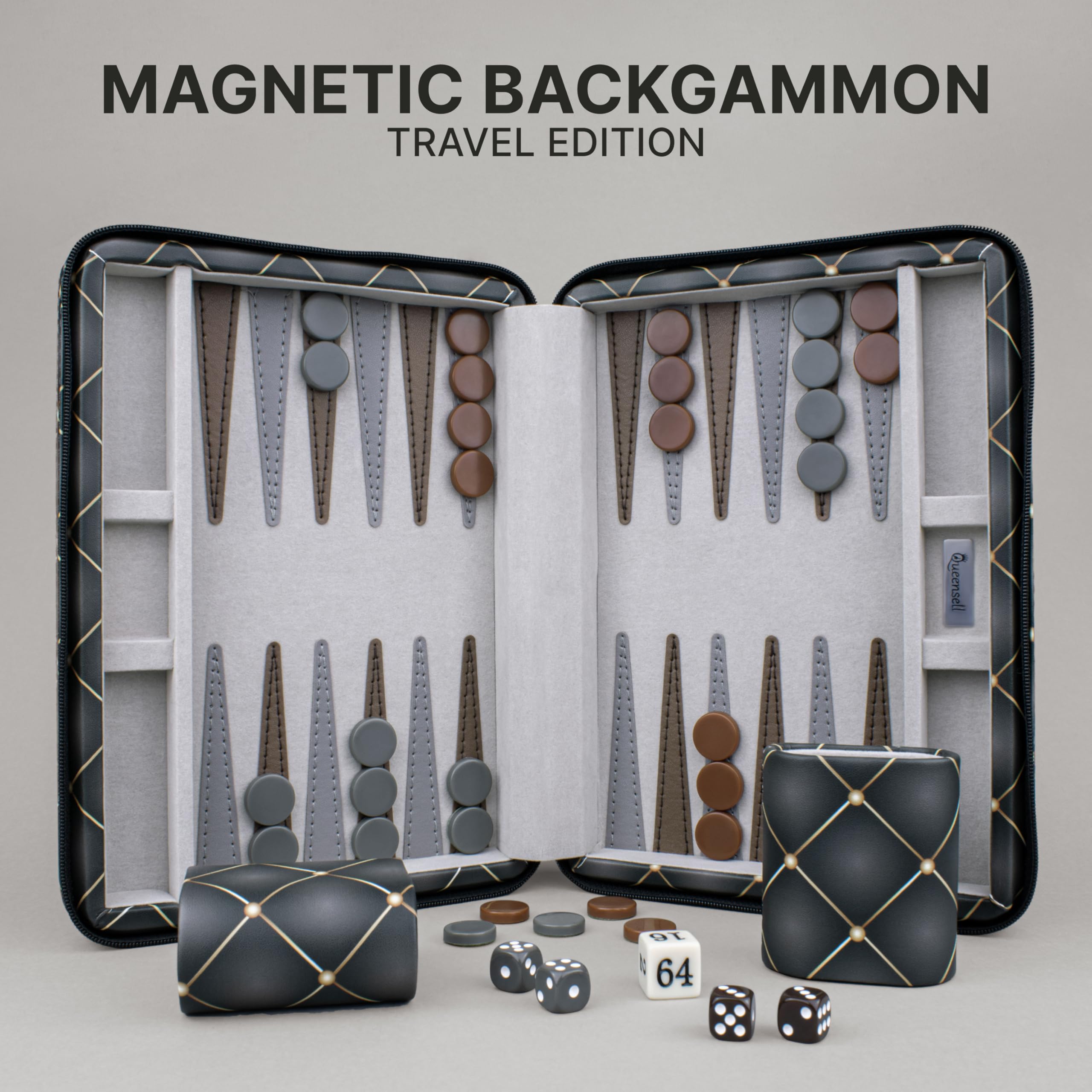 Magnetyczny Backgammon Podróżny - Gra planszowa Backgammon - Tryktrak