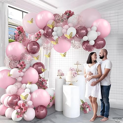Miniatura 3 de KatchOn, Globos rosas grandes para decoraciones de fiesta de color rosa, 18 pulgadas, paquete de 20 unidades, globos rosas de goma de mascar para