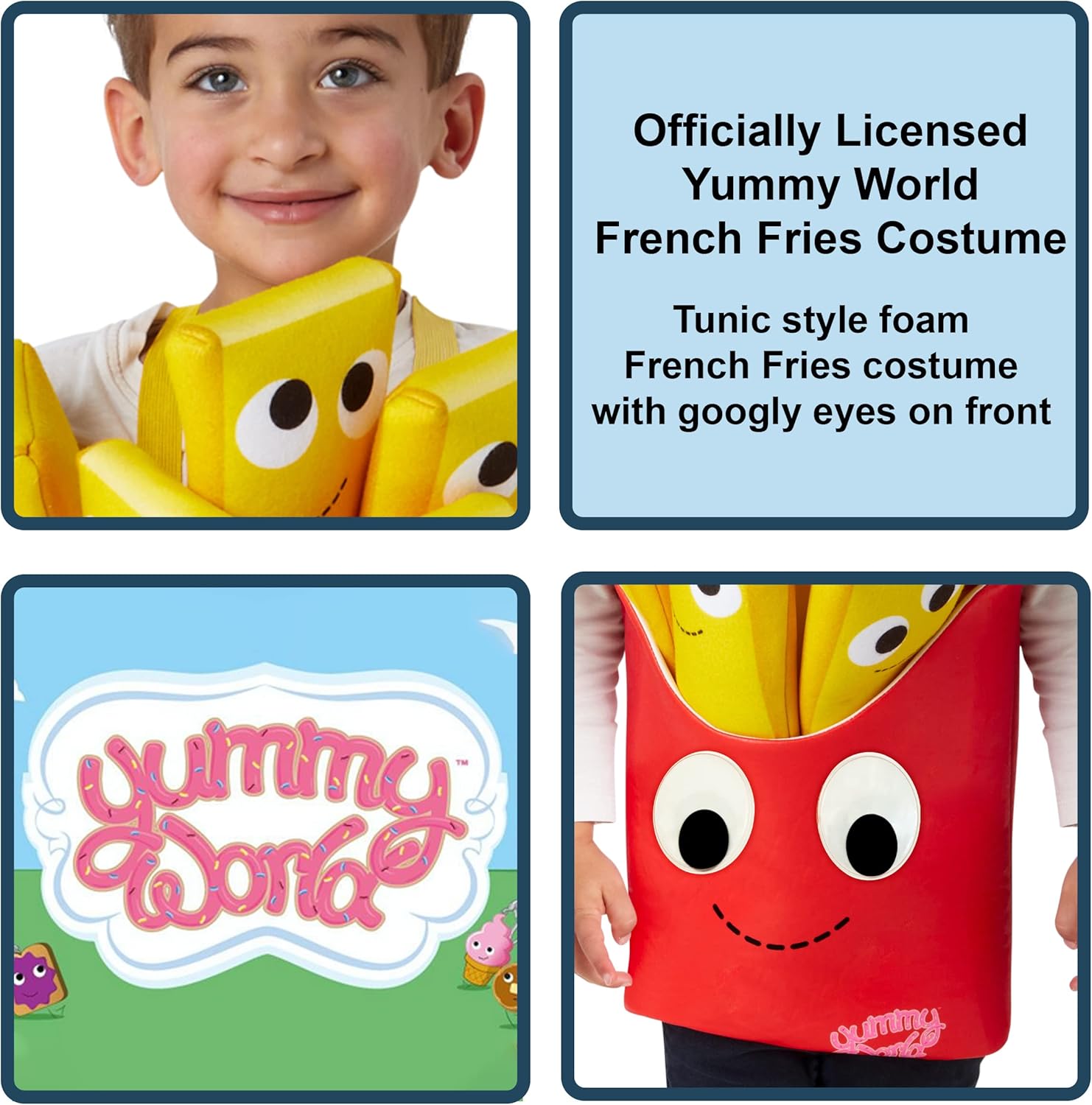 Rubies Yummy World: French Fries Costume for Kids, Unisex Small