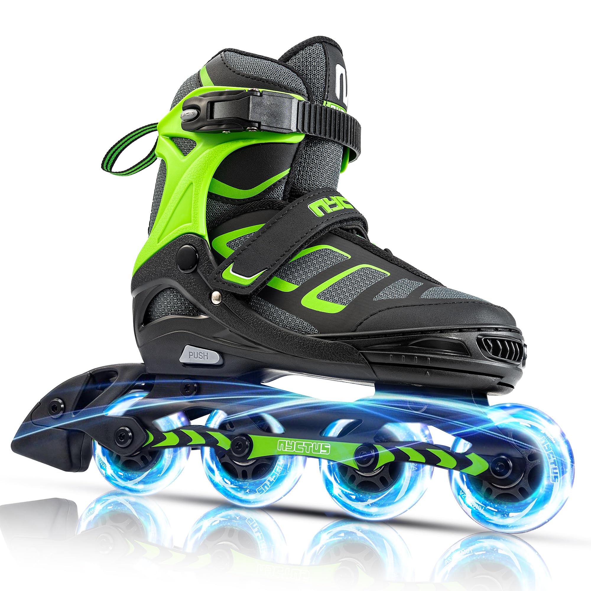NYCTUS Inline Skates for Kids and Adults, Adjustable Inline Skates for Girls and Boys, Roller Skates for Women and Men with Full Light up Wheels