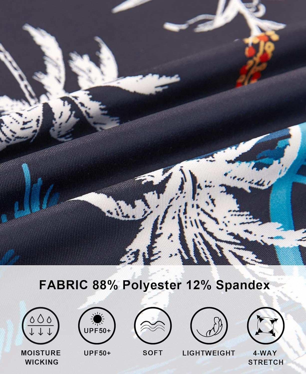 APTRO Golf Shirts for Men, Moisture Wicking Hawaiian Polo Shirts Dry Fit with Print and Short Sleeve - Image 6