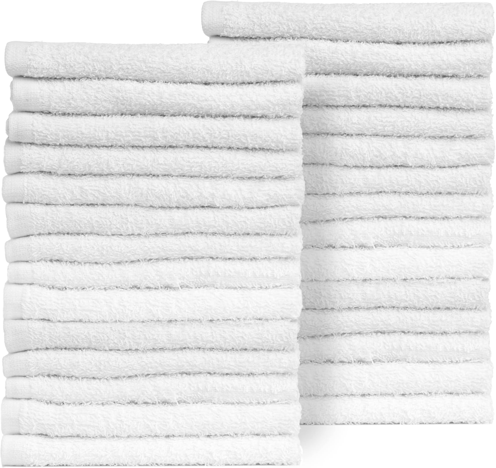 15X25 White Hand Towels 100 Cotton 60Pack Salon Towels