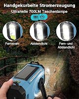 AXYEBI Kézi Hajtású Vészhelyzeti Rádió 13000 mAh Akkumulátorral - AM/FM Vétel, Napelemes Töltés, Zseblámpa, Olvasólámpa, Telefontöltő, Irány 5