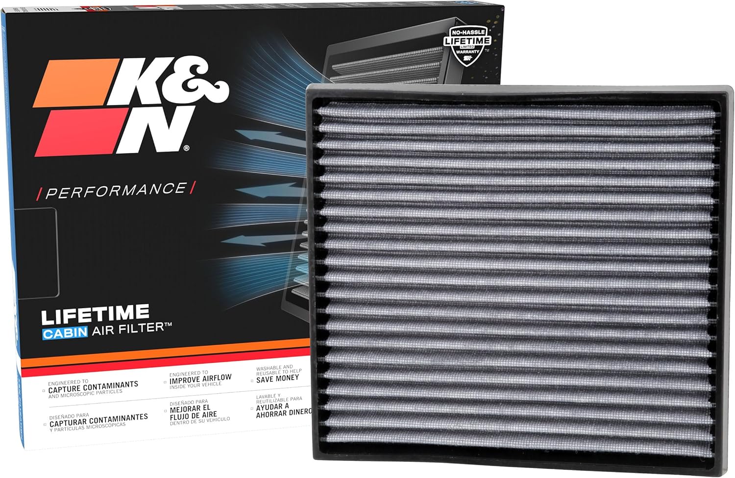 K&N LIFETIME Cabin Air Filter: Premium, Washable, Clean Air for your Cabin: Compatible with Select 1997-2009 TOYOTA/LEXUS (Aristo, Altezza, Kluger, Highlander, IS 200, IS 300) VF2008