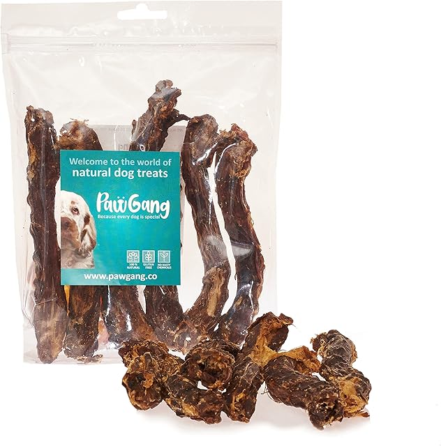 PawGang - Duck Neck 200g - 100% Natural EU Sourced Treats for Dogs Puppies Young Adult Old Small and Large Dog - Tasty Air Dried Chews Snacks - Healthy Hypoallergenic - Low Fat Grain Free - BARF Raw