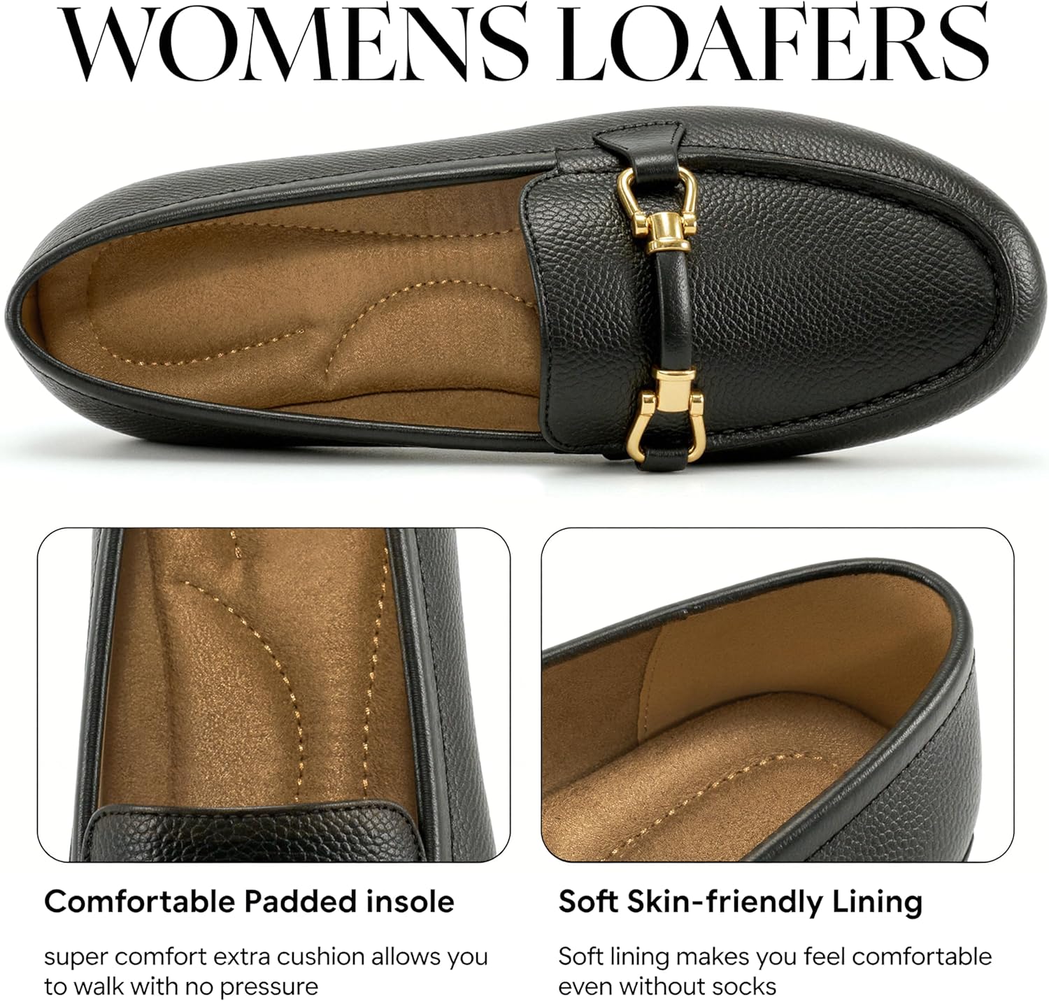 HARENCE Loafers for Women Comfortable Slip On Business Work Flats Shoes Casual Driving Moccasins Penny Loafer - Image 4