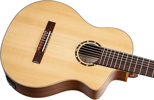 Miniatura 3 de Family Series Pro - Guitarra clásica de nailon acústico eléctrico de 7 cuerdas con bolsa