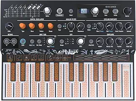 Arturia - Teclado sintetizador MicroFreak – sintetizador híbrido de 25 teclas com teclado PCB, osciladores digitais e wavetable, filtros analógicos