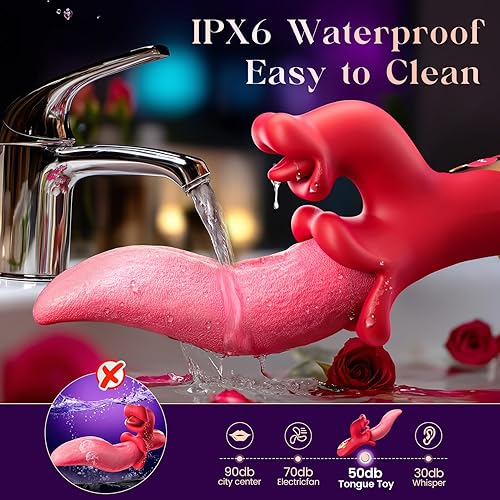 Miniatura 3 de Juguete vibrador con lengua para mujeres, juguetes sexuales Toendi para punto G, consolador con 9 modos de vibración, 9 modos de vibración, juguete