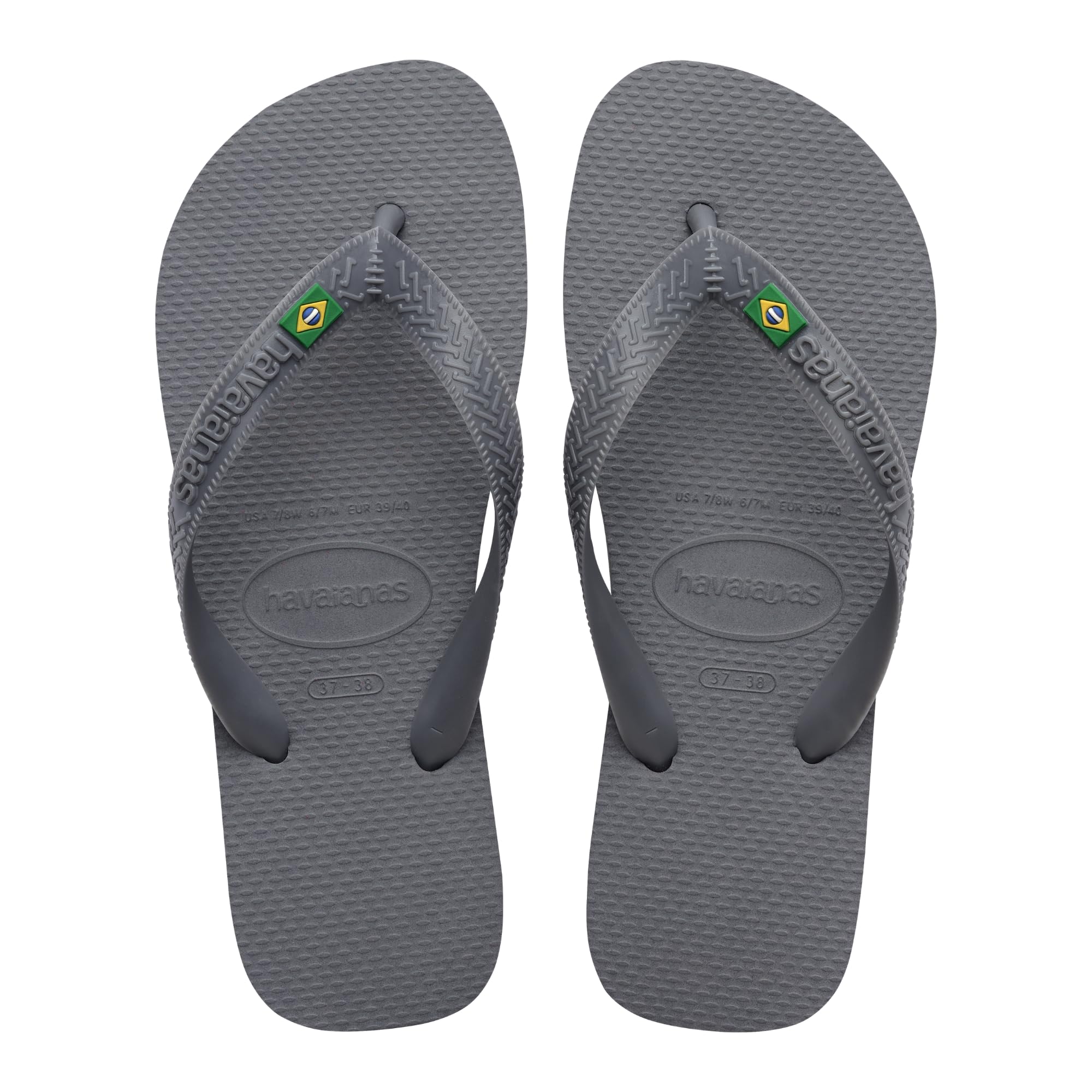 Havaianas Top Brasil Unisex Adults FlipFlop Steel Grey 6.5/7 UK