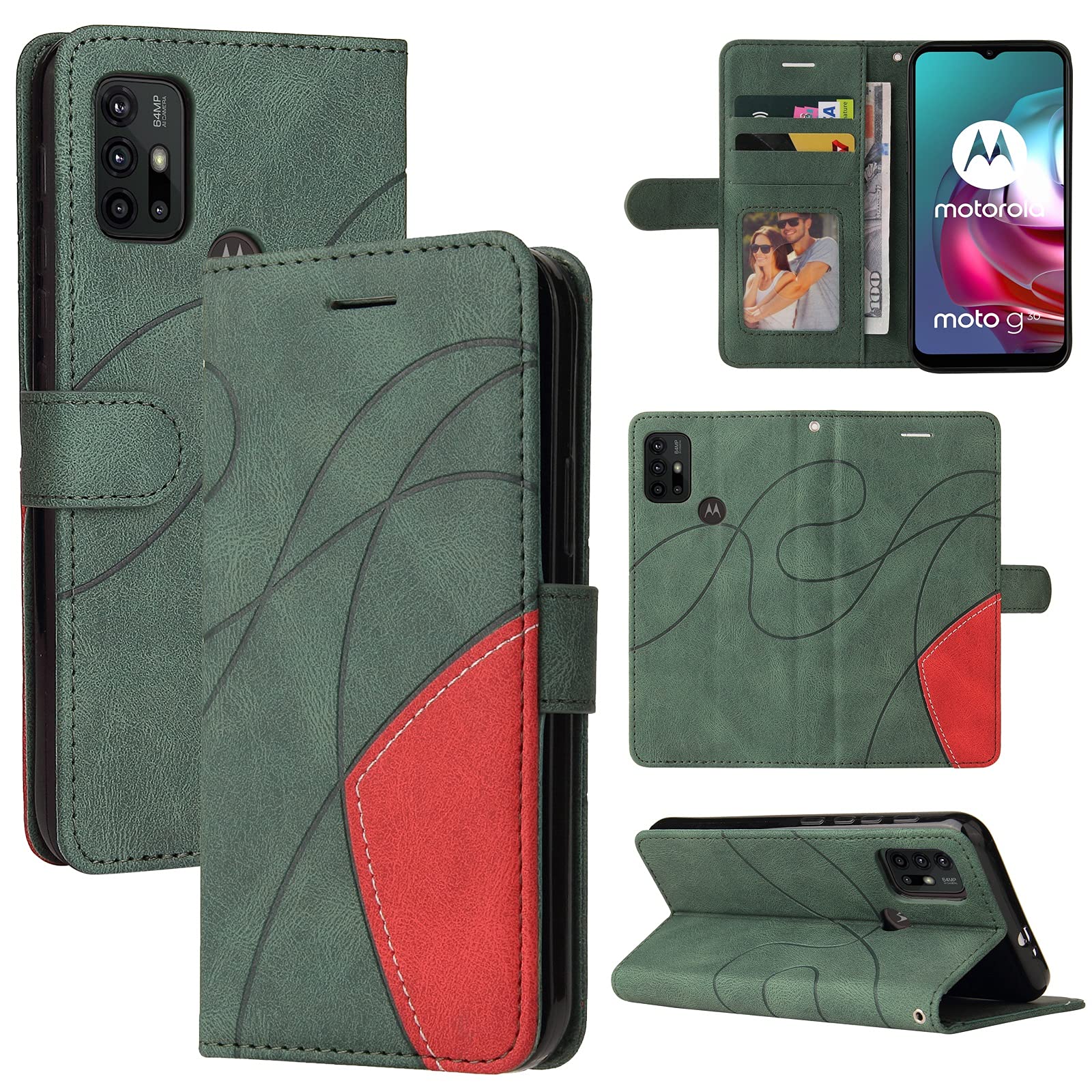 Funda Abatible Tarjetas Moto G10 Funda Billetera De Cuero Para Motorola Moto G10 - Con Soporte Plegable, Bolsillos Para Tarjetas Y Imán Funda Libro Imán