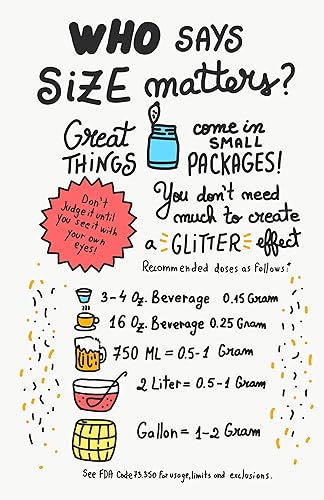 Miniatura 5 de Purpurina comestible para bebidas, espolvoreador de 3 gramos (rojo)