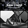 Minesk iPhone 17 Pro Max için SUPER-CRYSTAL Magsafe ile Uyumlu Kılıf Arkası Kristal Berraklığında Cam Görünüm Kenarları Darbe Emici Silikon Hybrid Kılıf (Turuncu, 17 Pro Max)