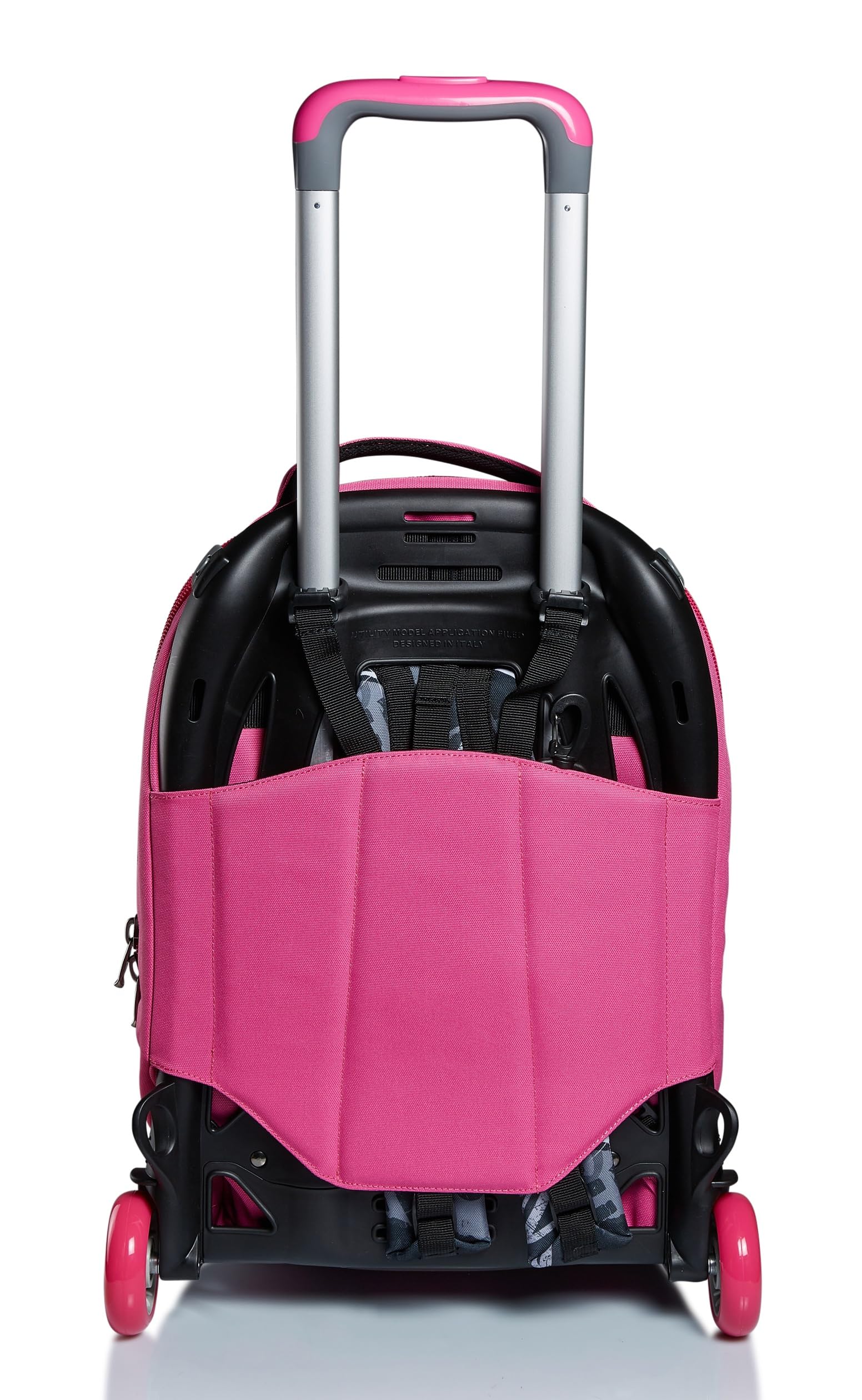 Trolley New Tech Seven, Keep Flag, Rosa, 3in1 Zaino Sganciabile, Scuola & Viaggio