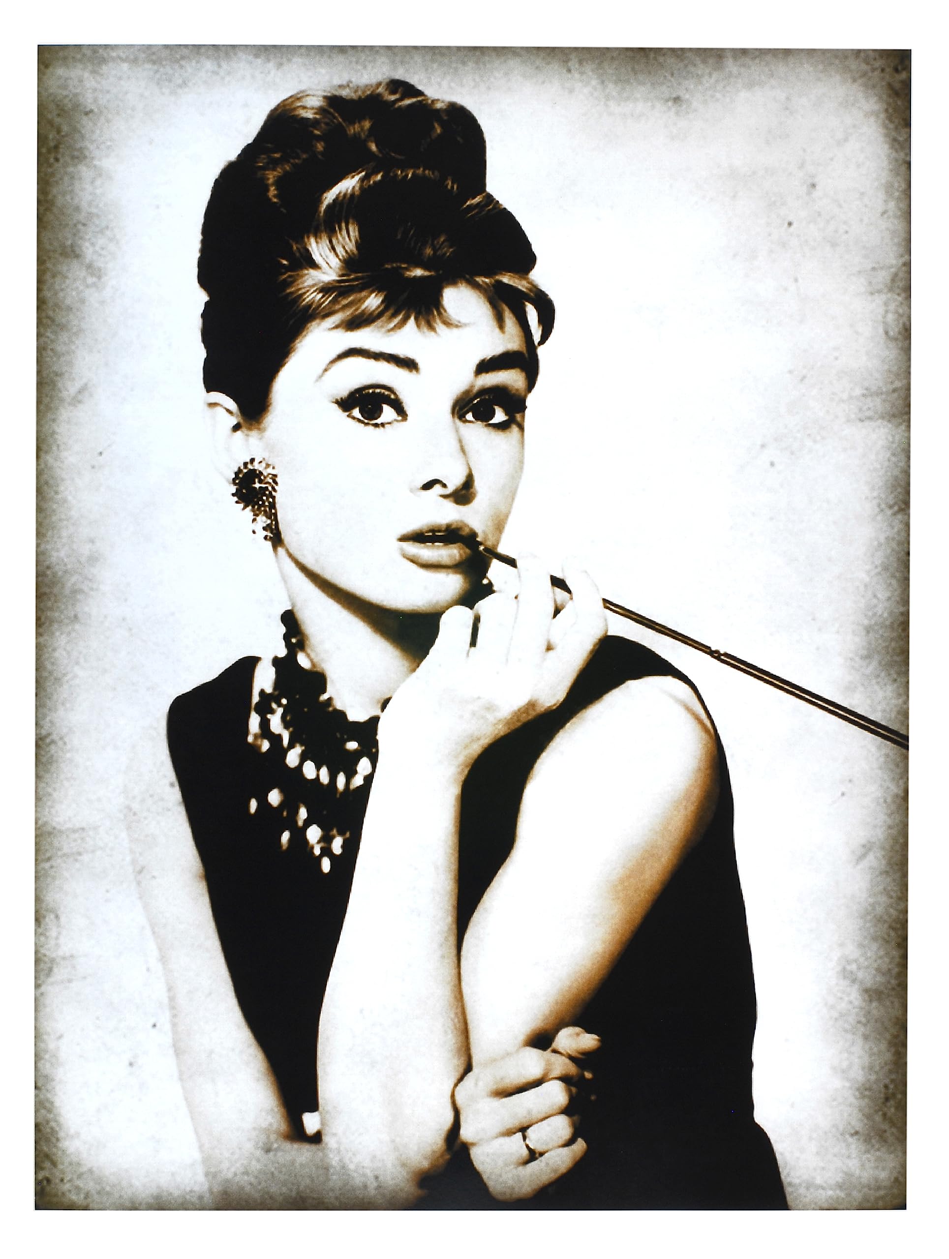KUSTOM ART Audrey Hepburn Hollywood Famous Actors Series Wall Poster Unframed Art Print on Coated Paper 40 x 30 cm