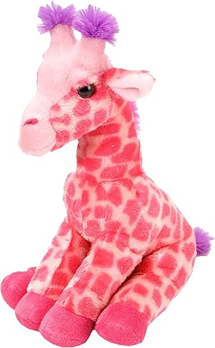 Wild Republic Peluche de jirafa, animal de peluche, regalos para niños, rosa, Cuddlekins de 12 pulgadas
