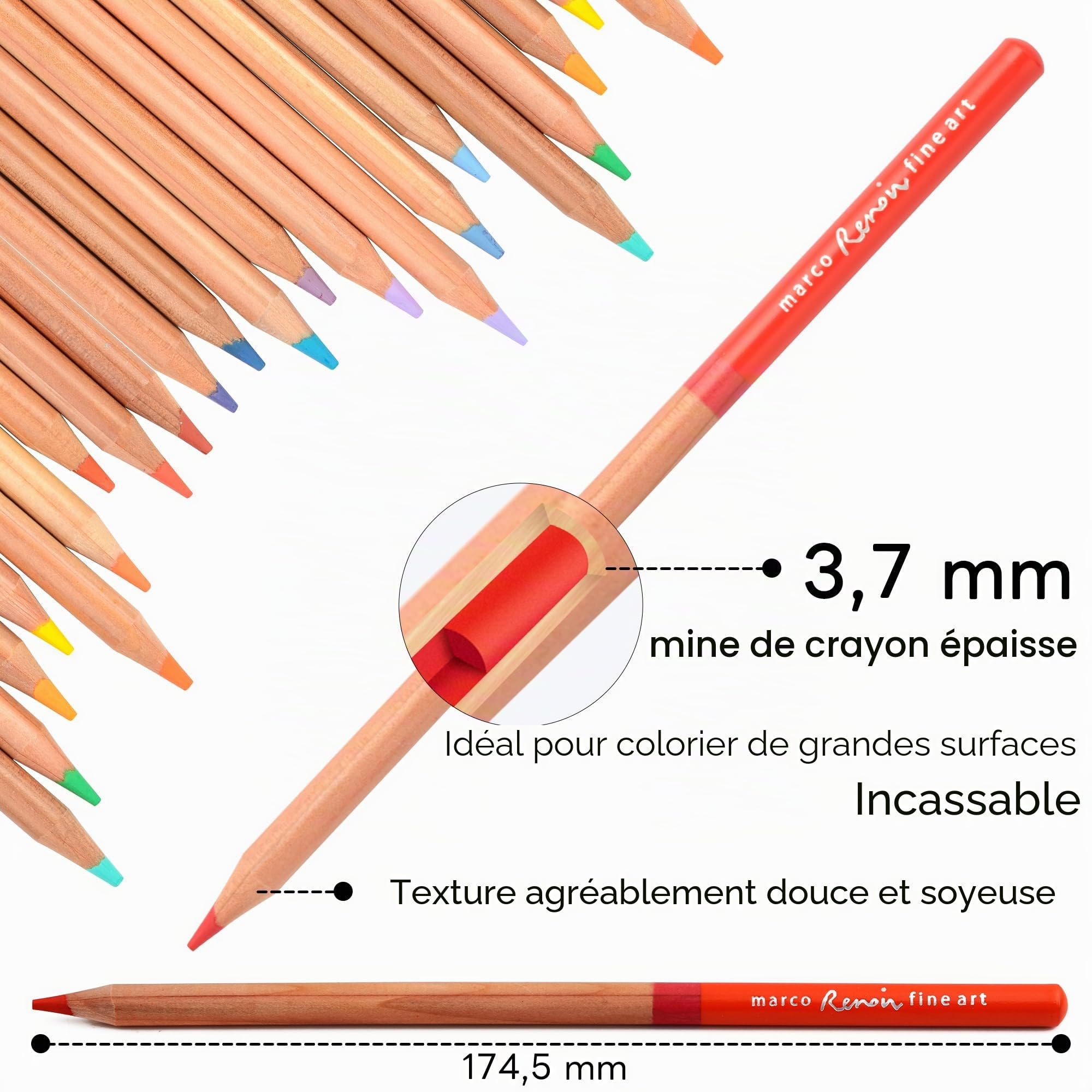 Marco Crayons de couleur pour adultes à colorier - Crayons en bois, crayons de couleur haut de gamme pour les étudiants en art et les professionnels, cadeau dans une boîte en fer - 3100 crayons de