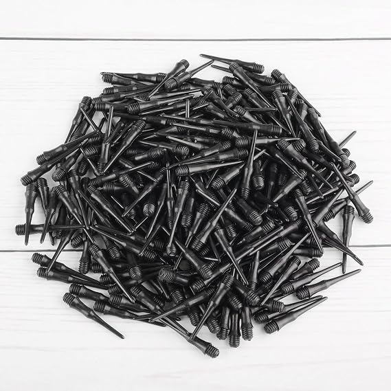 Soft Dart Tips 2BA Thread Plastic Soft Tip Dart Points Soft Dart Tips Replacement Dart Accessories for Dartboard-Black