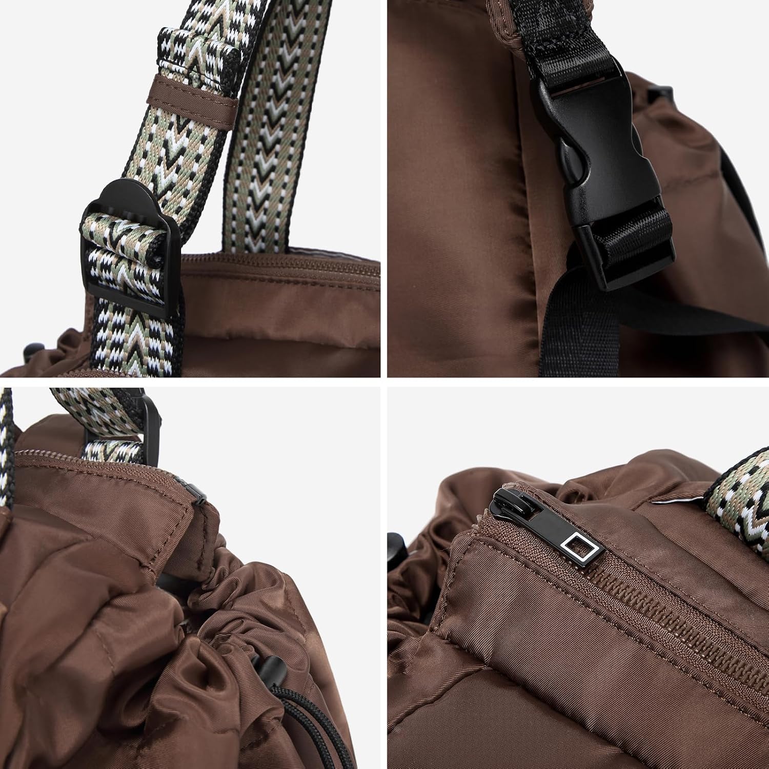 Multifunctional Travel Organizer Bag for Ladies - Doubles as a Stylish Backpack, Crossbody and Shoulder Bag, Boasts Great Storage Capacity (Dark Brown)