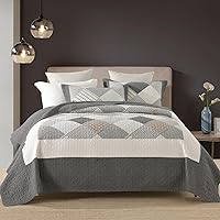 Vista 11 de Juego de edredón tamaño king - Juegos de colcha acolchada tamaño king, 100% edredón de algodón, juego de cama tamaño king, 3 piezas de cubrecama