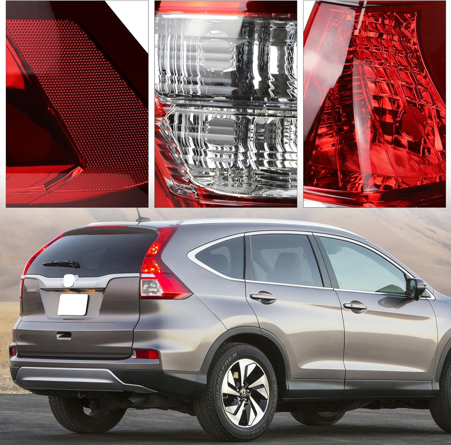 KAKSEY Tail Light Assembly Fits For Honda CRV 2015 2016 Tail light Housing Tail Lamp Right（No blub