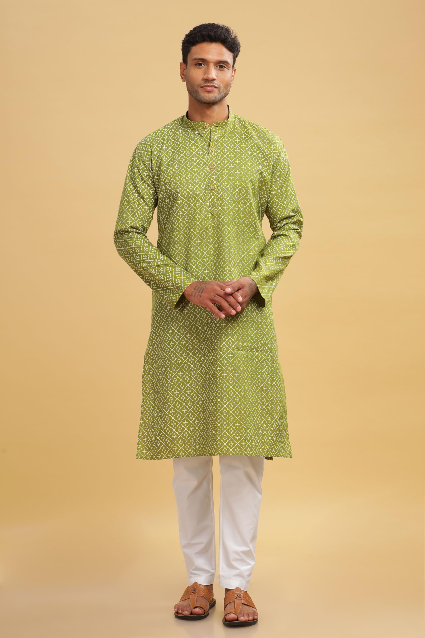BE ACTIVE Cotton | Traditional and Elegant Look | Indian Kurta for Men | Full Sleeve Kurta C-RF0061 KR 3 XL - Image 5 thumbnail