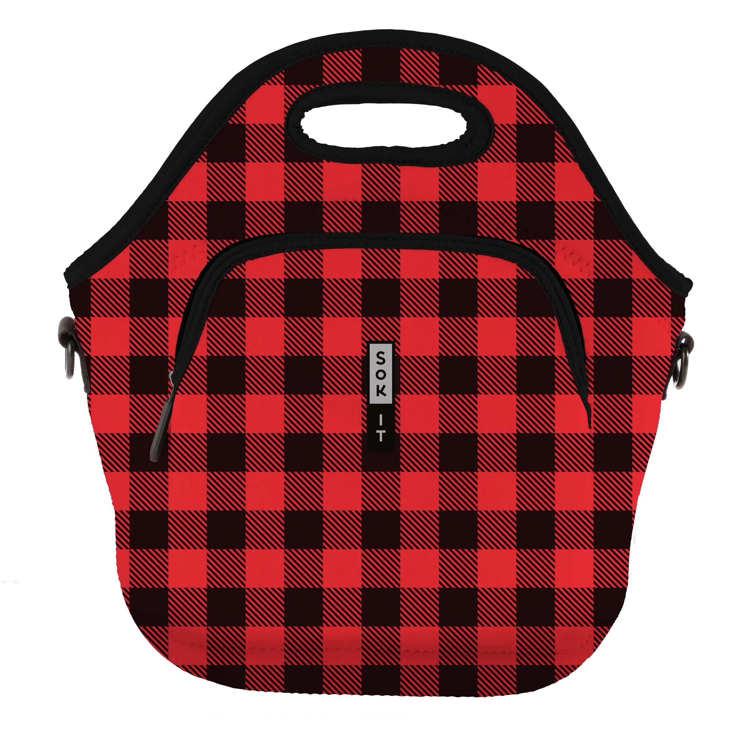 Sok It LunchTote Zippered Bag Insulated Neoprene Caddy (Buffalo Check, X-Large 6.5 Quart Lunch Tote) โ image 1