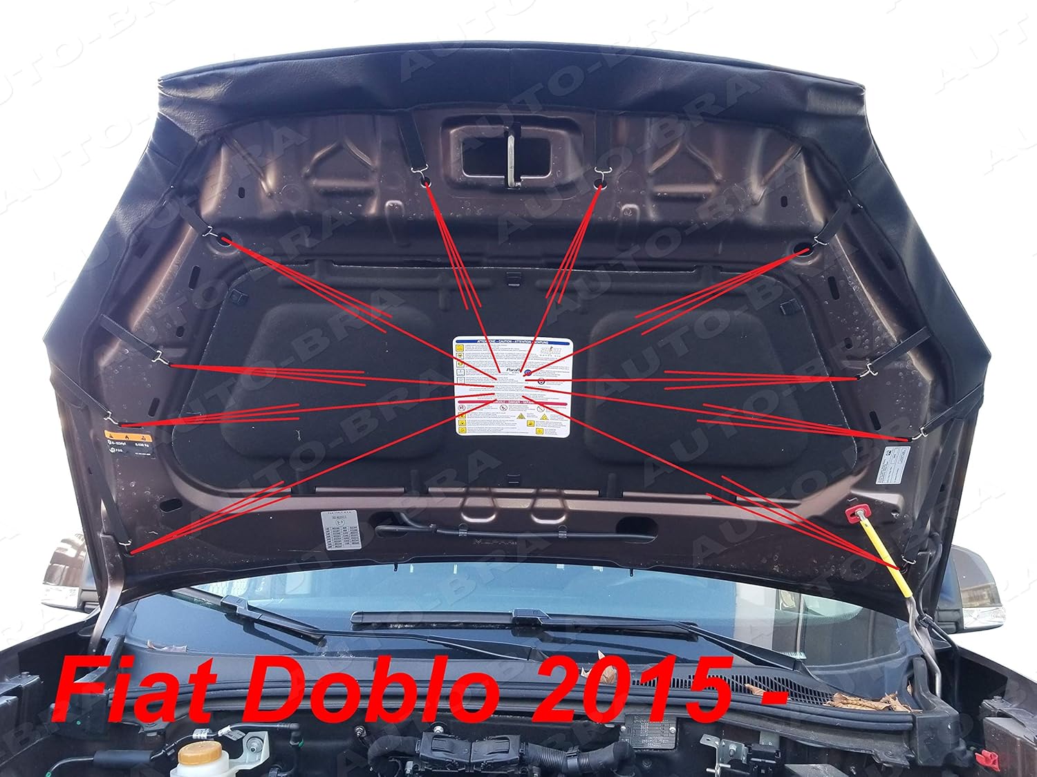 AB3-00406 HOOD BRA Front End Nose Mask Compatible with Ram ProMaster City - Fiat Doblo since 2015 Bonnet Bra STONEGUARD PROTECTOR TUNING