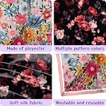 2PCS Silk Feeling Scarf Bandanas 27.5 Inches Large Square Satin Head Hair Wrap Scarves Cute Aesthetic for Women Girls