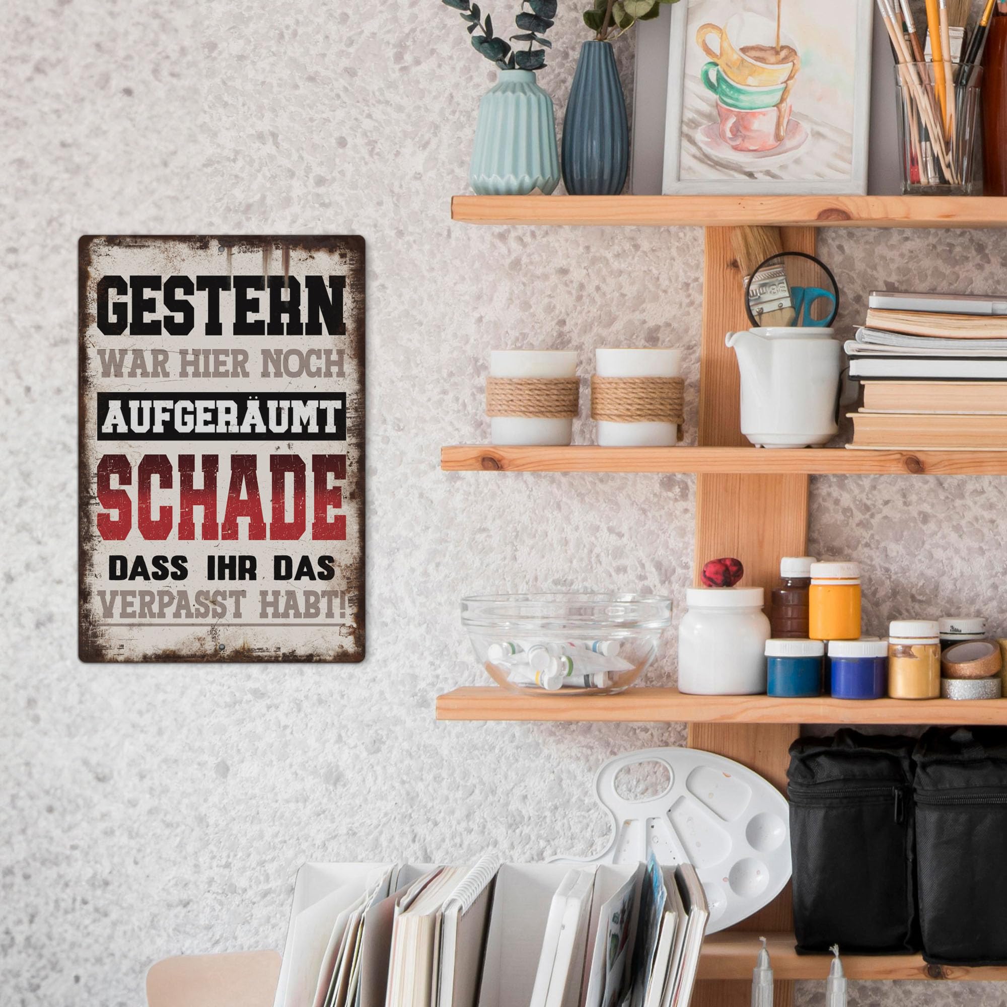 Putuo Decor Targa in lamiera 1ps Inspiration Quotes, vintage, decorazione da parete, regalo per donne, fidanzate, 7,9 x 11,8 pollici, fidanzate sono come stelle non si può vedere sempre