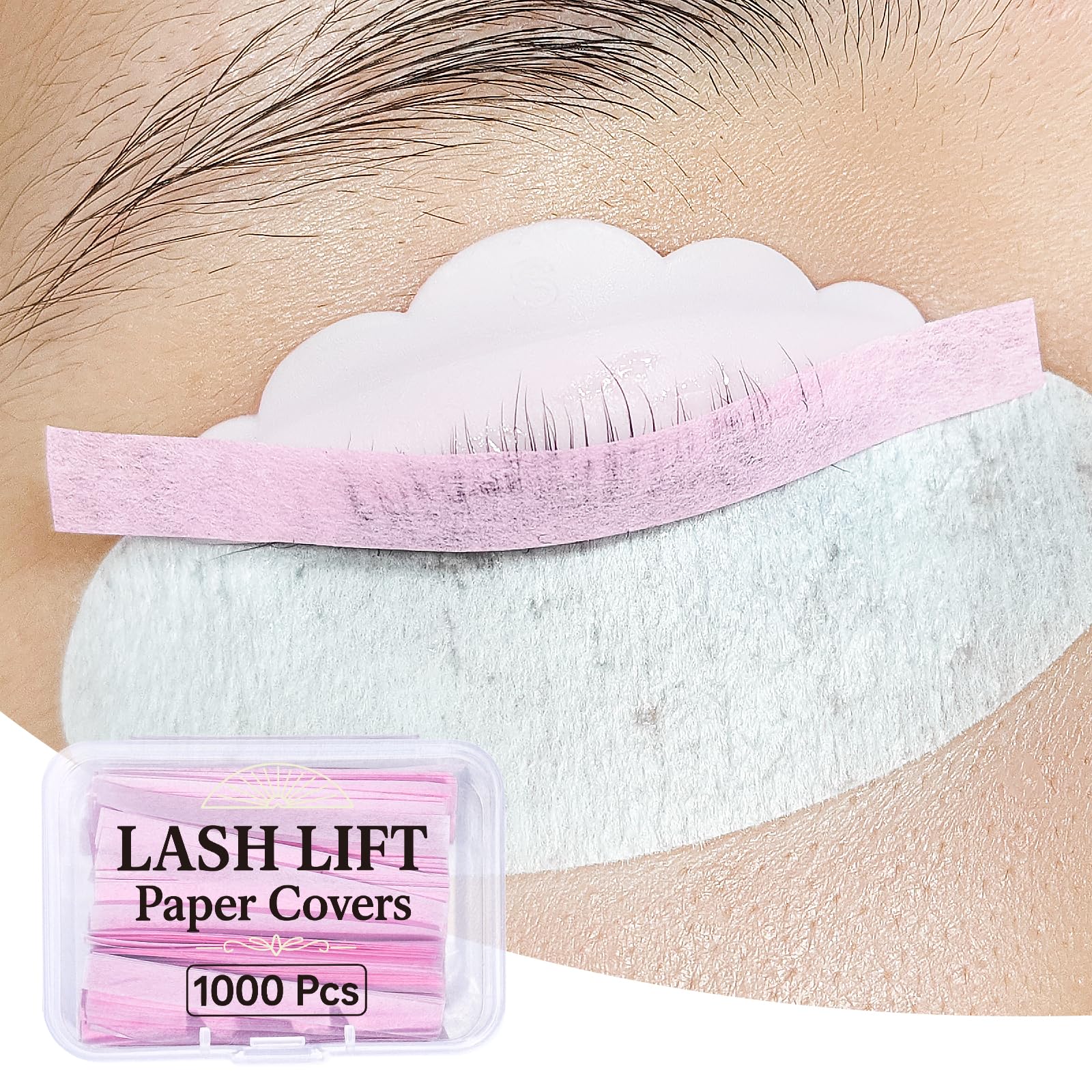 Libeauty Nastro per Sollevamento Ciglia, 1000PCS Lash Lift Paper, Nastro per Laminazione Ciglia, Lash Lift Tool con Accessori Bellezza per Curvare e Mantenere le Ciglia