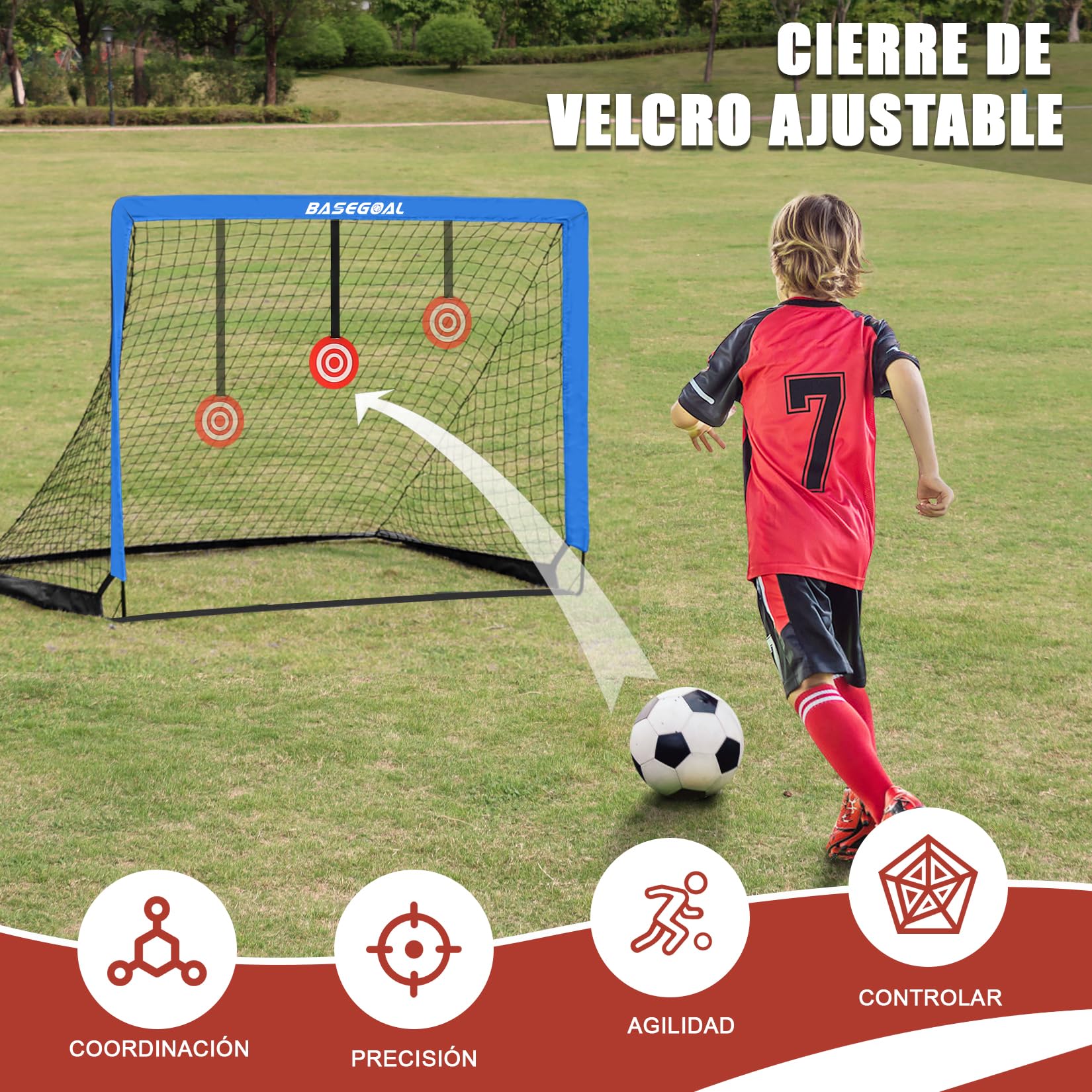 Porta da Calcio Pieghevole 120x90 cm per Bambini, Porte da Giardino con Borsa