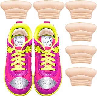 4 Pairs Kids Shoe Inserts Self-Adhesive Heel Grips Cute Soft Heel Pads Cushion for Loose Shoes Add Comfort and Volume Prevent Skin Rubbing and Blister for Toddlers Girls Boys Shoes Nude