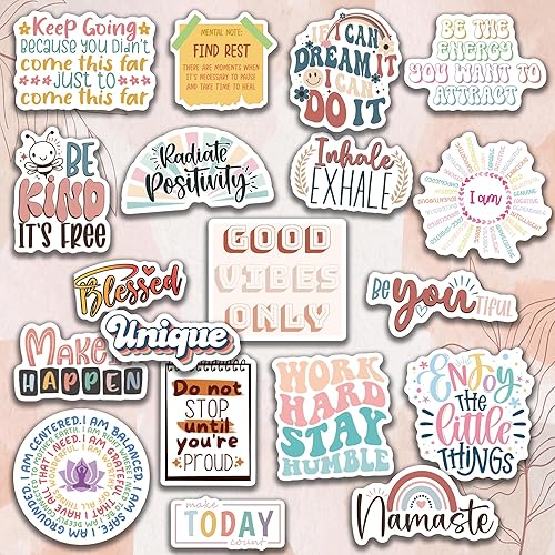 Miniatura 5 de 300 calcomanías motivacionales para tablero de visión, botellas de agua, portátiles, cita inspiradora, vinilo impermeable para diarios, tazas,