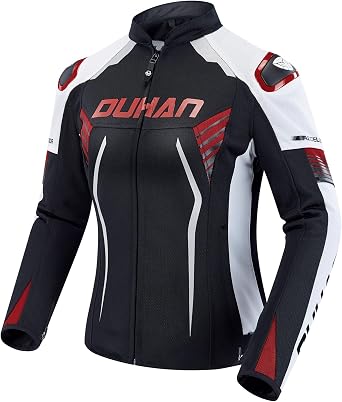 DUHAN Motorcycle Jacket Women with CE 2 Certified Armored Mesh Motorcycle Jacket for Summer with Reflect Design