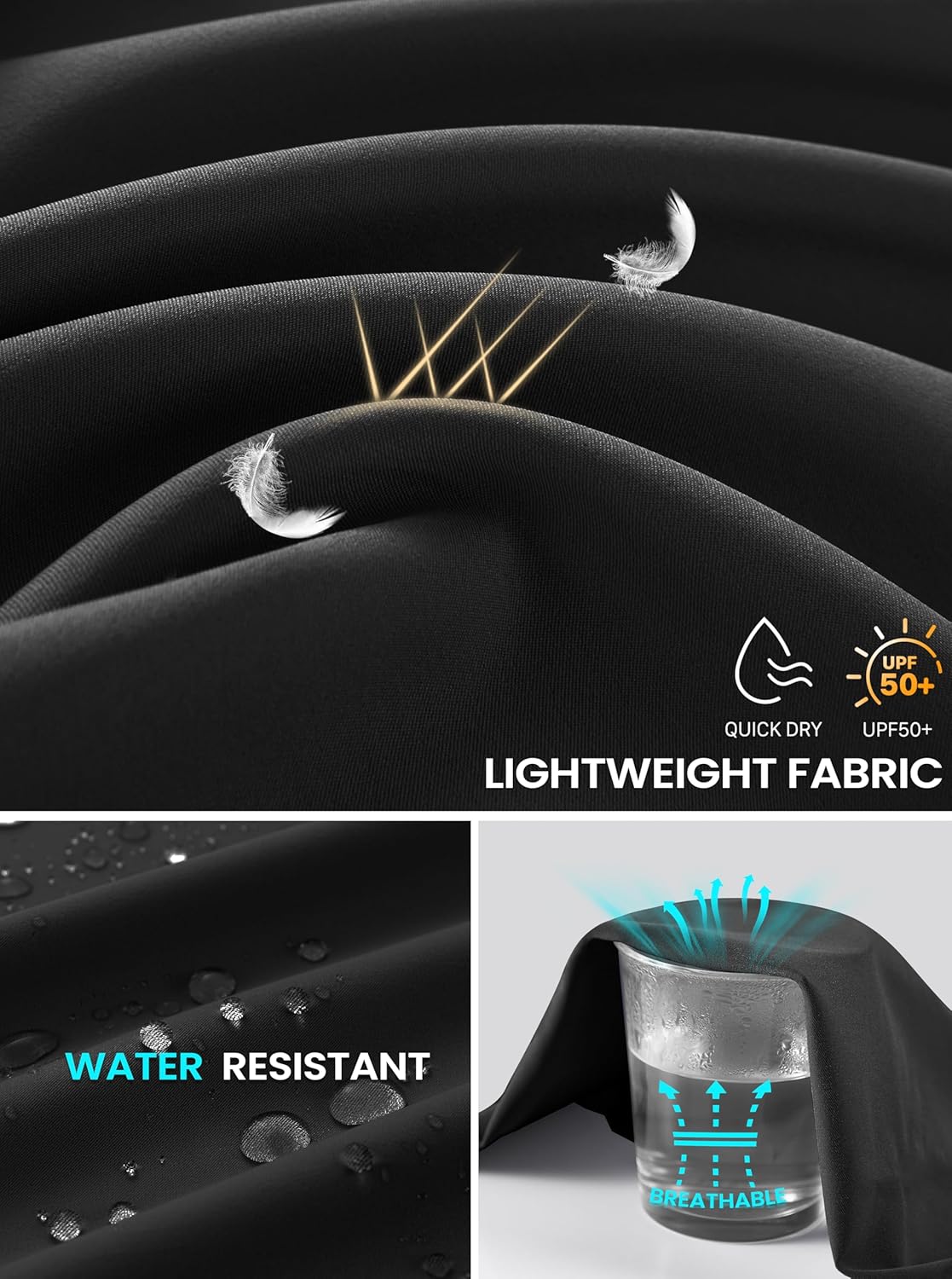 G GRADUAL Women's Capri Pants with 3 Zipper Pockets Lightweight Quick Dry Hiking Travel Capris Pants for Women Casual Summer - Image 3